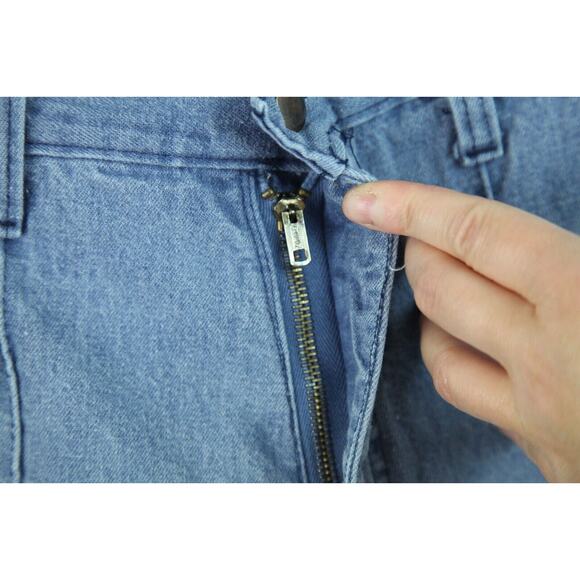 Vintage 70s Hang Ten Men's Bell Bottom Jeans Flares 33M 34 x 31 actual Blue - Picture 6 of 14